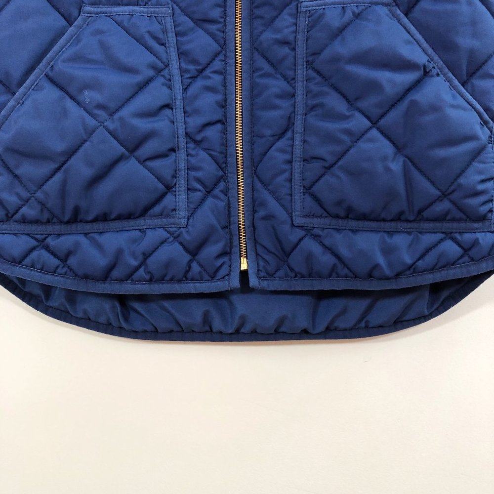 J. CREW Blue Quilted Full-Zip Puffer Vest G7520 Size M - Picture 9 of 12